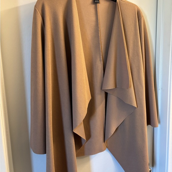 SHEIN Camel Draped Open Front Cardigan NWOT - Picture 3 of 5